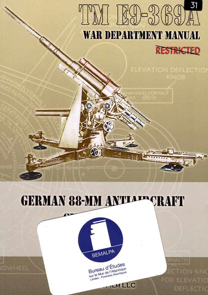 German 88 mm antiaircraft gun material