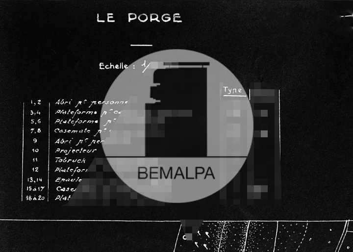 Carte des bunkers plage du Porge Gironde