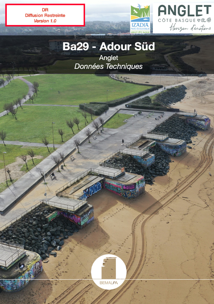Étude des bunkers de la Ville d'Anglet réalisée par le BEMALPA pour le compte de l'Office de Tourisme d'Anglet