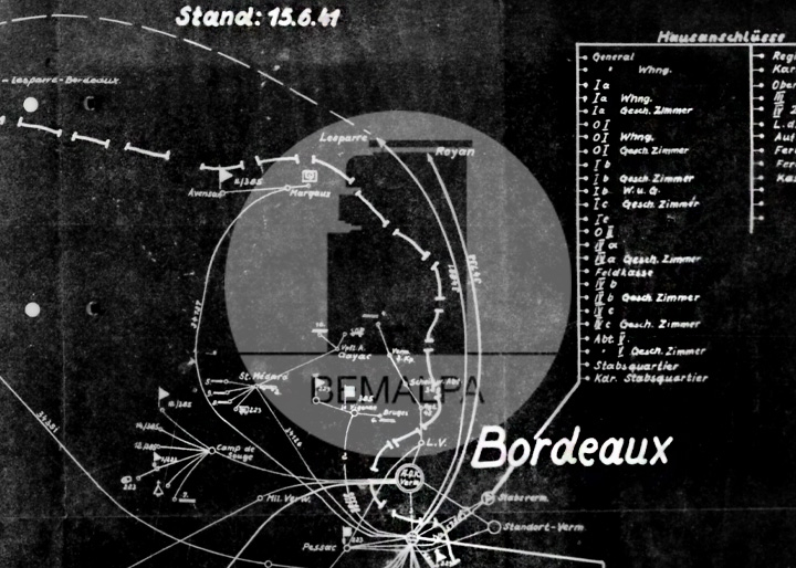 Archives militaires allemandes Juin 1941 Bordeaux, Dax, Bayonne