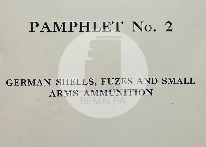 German shells, fuzes and small arms ammunitions
