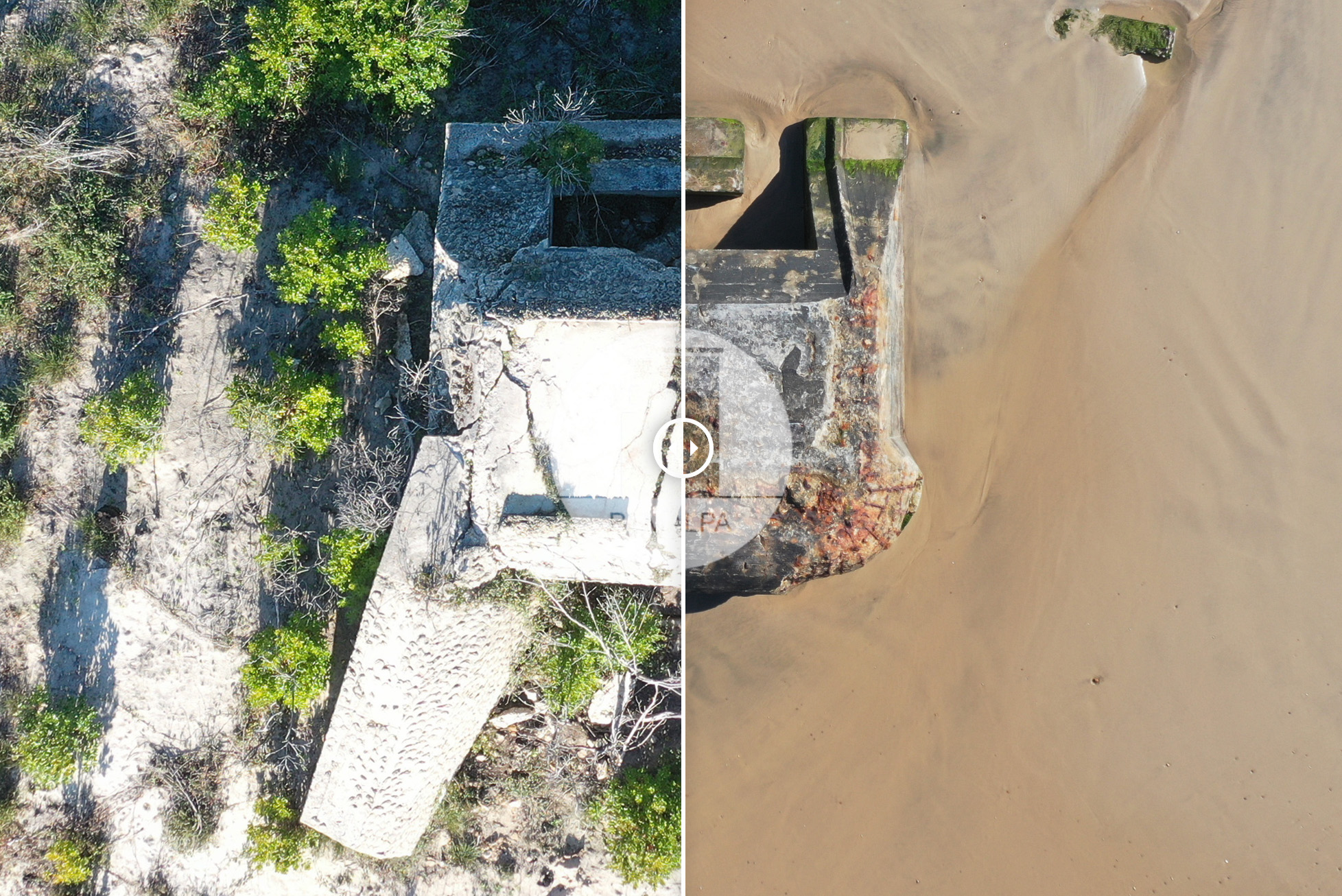 Bunkers de Gironde blockhaus Mur Atlantique sabotage