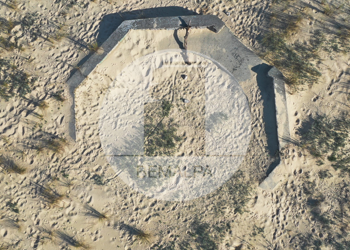Cuve pour canon Mur atlantique Gironde Emplacement pour canon extérieur sur le Mur de l'Atlantique
