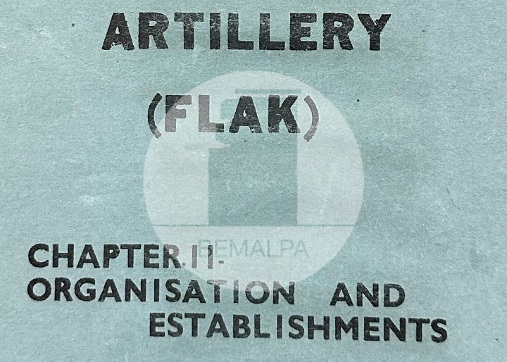 Artillerie Flak organisation Seconde Guerre mondiale
