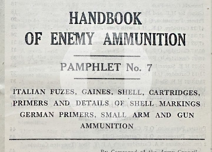 Étude des munitions allemandes en 1943