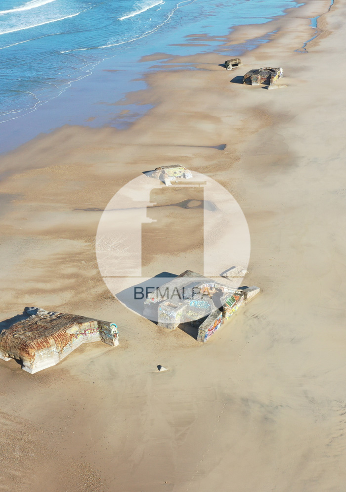 Blockhaus plage du Gurp Mur Atlantique Grayan Atlantikwall bunkers Médoc