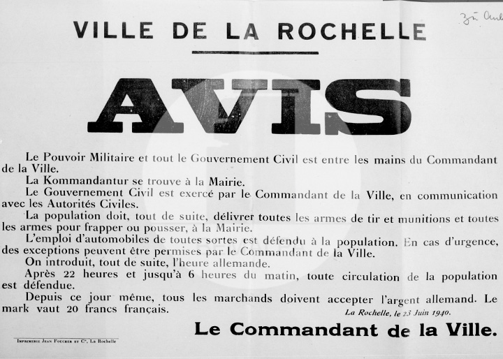 Archives des unités allemandes en Nouvelle-Aquitaine en octobre 1940