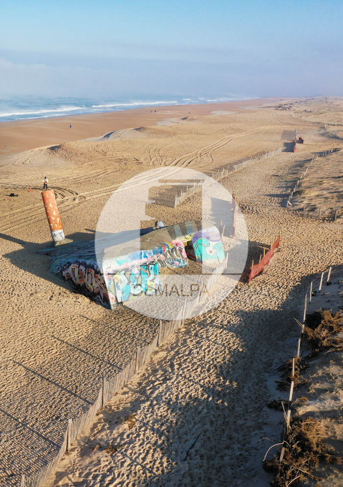 Blockhaus plage du Gurp Mur Atlantique Grayan Atlantikwall bunkers Médoc