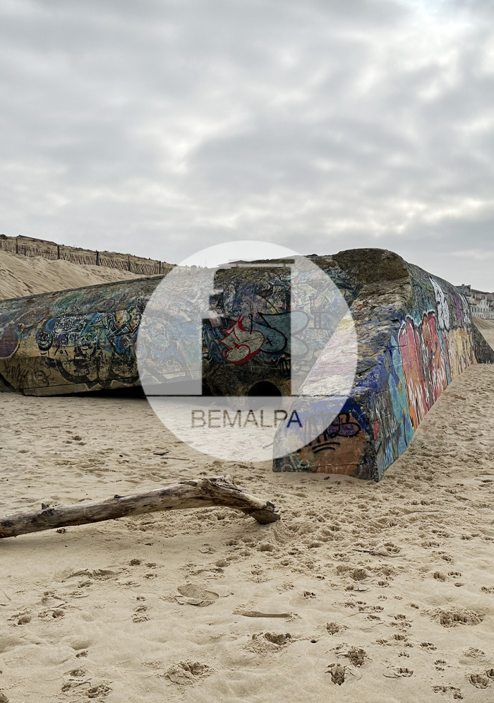 Bunkers de la plage d'Hossegor dans les Landes