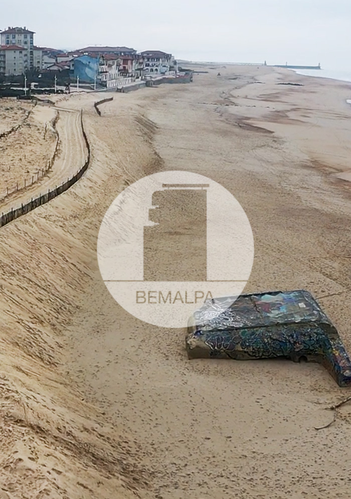Bunkers de la plage d'Hossegor dans les Landes