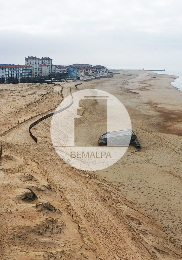 Bunkers de la plage d'Hossegor dans les Landes