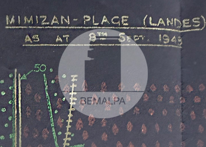 Étude des installations du Mur de l'Atlantique à Mimizan-plage en 1943